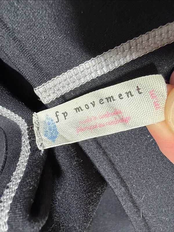 Free People Movement You’re a Peach Black White Detail Shorty Booty Short Medium - Image 5