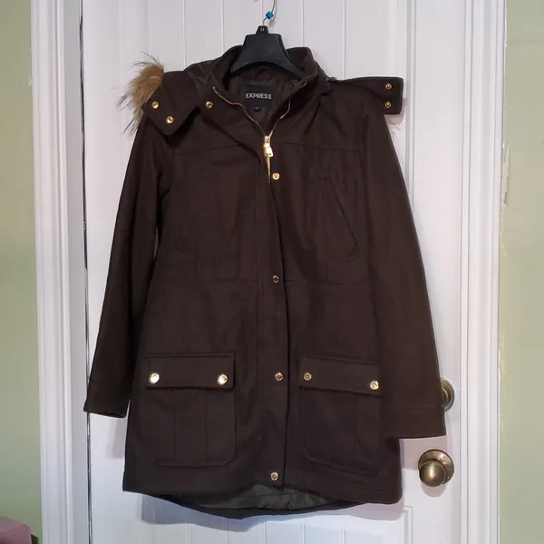 Express Jungle Green Jacket Size M - Image 8