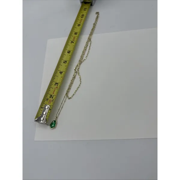 Kendra Scott Alexandria Multi-Strand Necklace Geometric Green Stone - Image 2