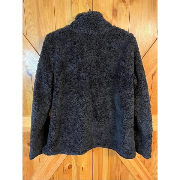Sonoma Womens Fleece Jacket Sz XL Black Fleece Zip Front Casual Activewear (3254 - Image 4