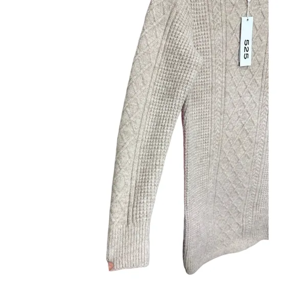 525 America Tessa Cable Knit Sweater Dress Beige‎ Cashew Heather Revolve - Image 8