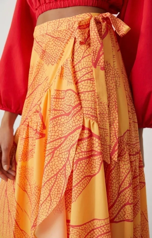 Anthropologie Hutch Printed Wrap Maxi Skirt, XS - Image 4