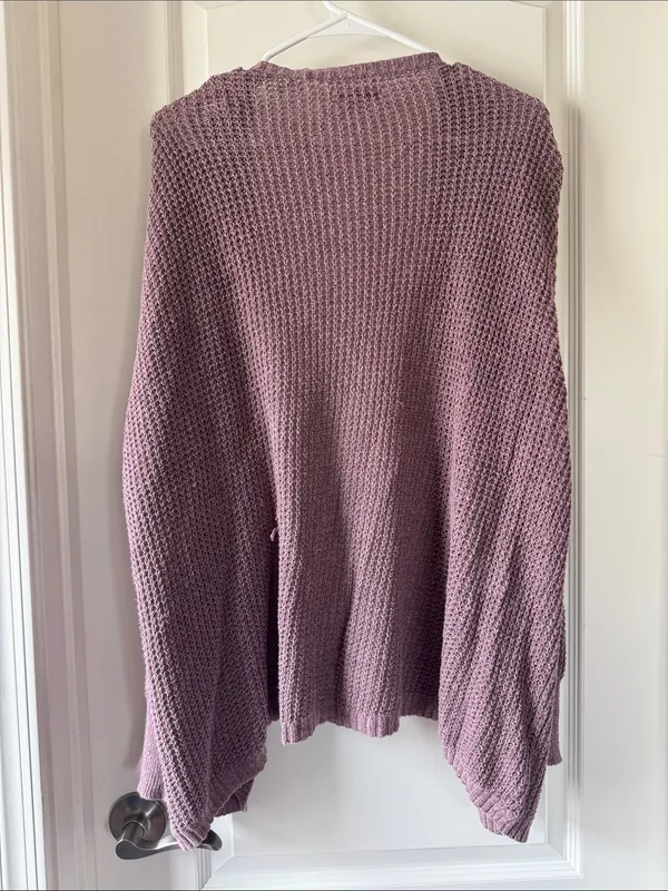 American Eagle Outfitters Dusty Mauve Open-Front Knit Cardigan / C74 - Image 6