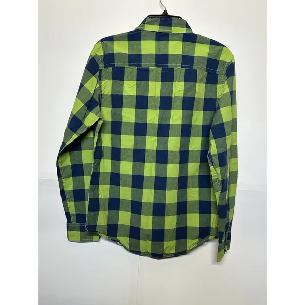 Aeropostale M Green Navy Plaid Shirt Women’s Button Down Long Sleeve Casual - Image 6