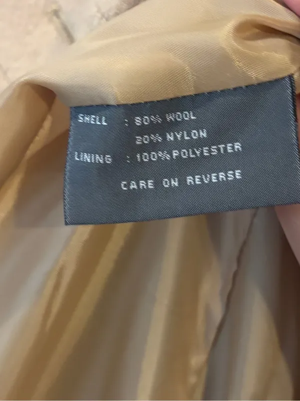 Kenneth Cole reaction tan longline pea coat size 8 - Image 6