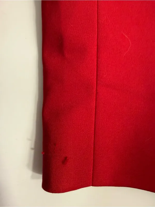 Express Red Open-Front Blazer with Silver Zippers - Image 9