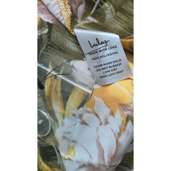 Lulus Away to the Islands Small NWT Marigold Tropical Print‎ Wrap Maxi Skirt - Image 9