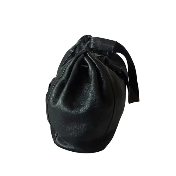 Sabrina Scala Leather Satchel Bag Black - Image 3