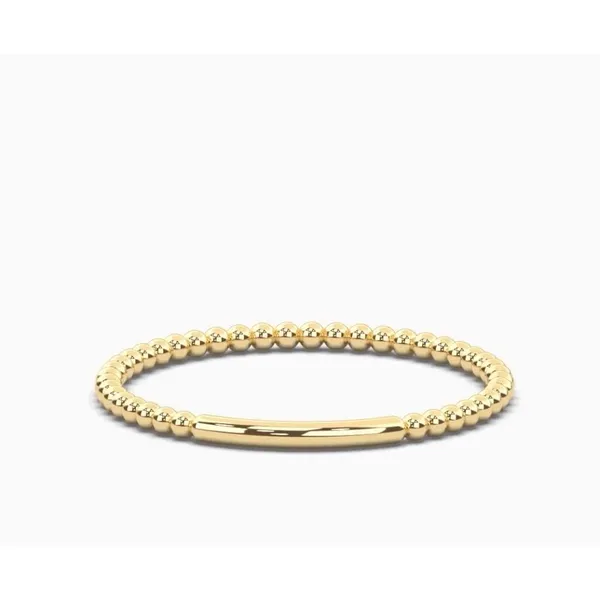 Dainty 14k‎ Gold Plated S925 Bead Ball Ring Jewelry, Size 6 - Image 2