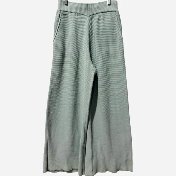 The Normal Brand Lounge Set Helen Knit Sweater Henley Top Wide Leg Pants XS / S - Image 8