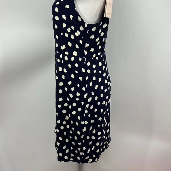 Julie Brown navy blue white spots sleeveless dress - Image 4