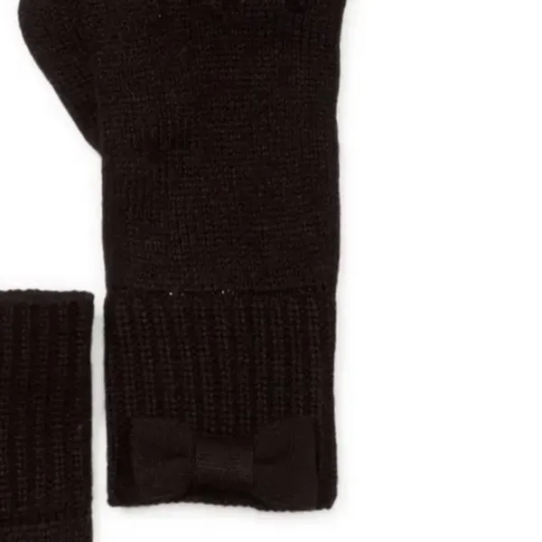 Kate Spade black gloves with bow - Image 3