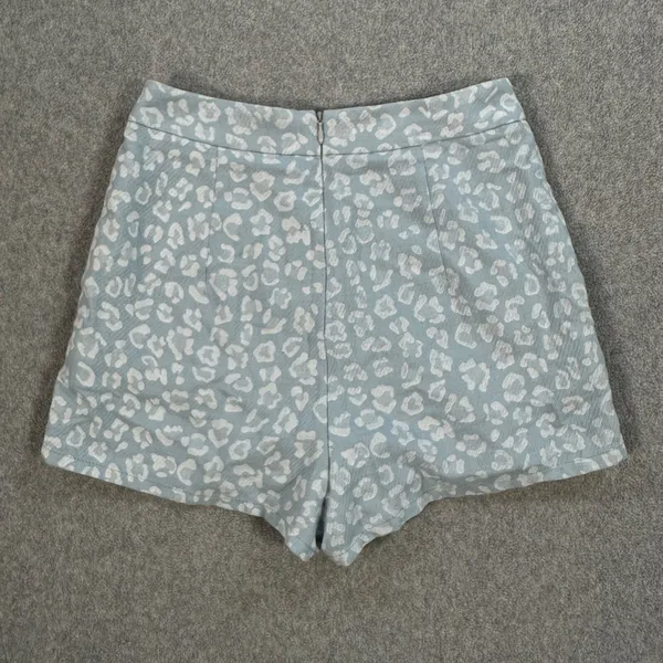Altar'd State High Rise Shorts Women's X-Small Blue Animal Print Flat Front - Image 6