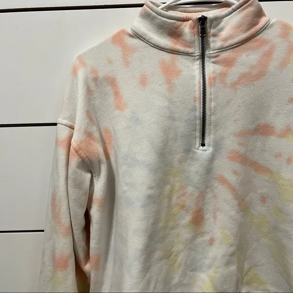 American Eagle Pastel Tie Dye Quarterzip - Image 5