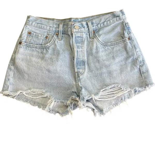Levi’s 501 Cutoff Denim Jean Shorts Size 29 - Image 9