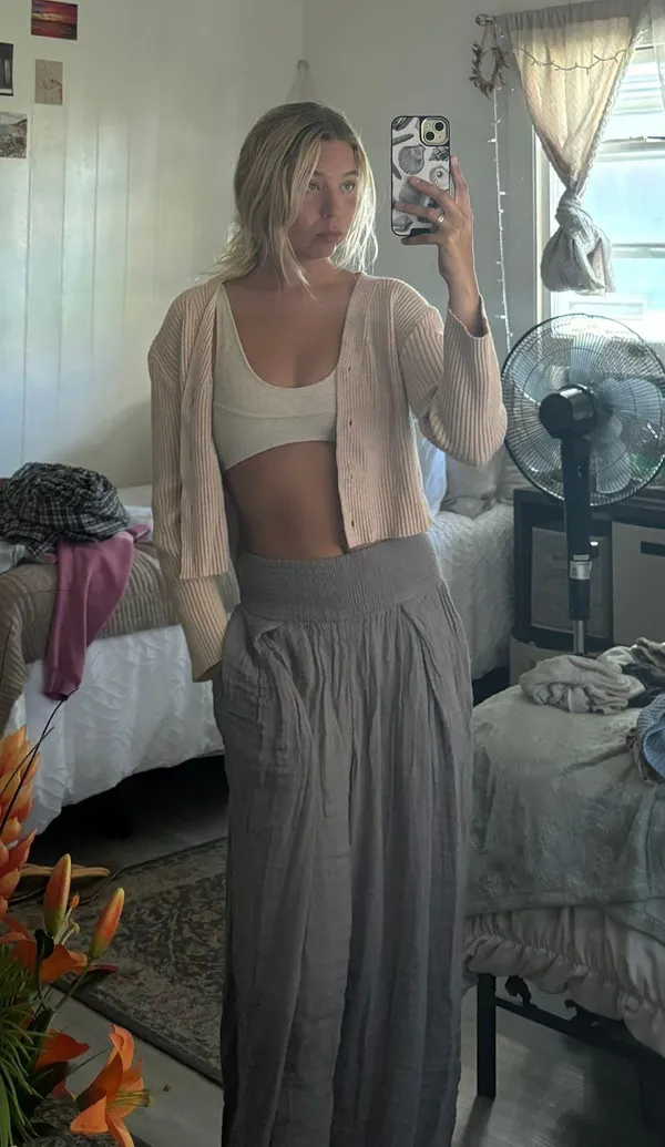Beige Soft Fitted Button Cardigan Tan - Image 2