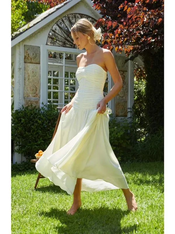 ASTR the Label Zori Dress in Cream Large New Womens Midi - Image 16