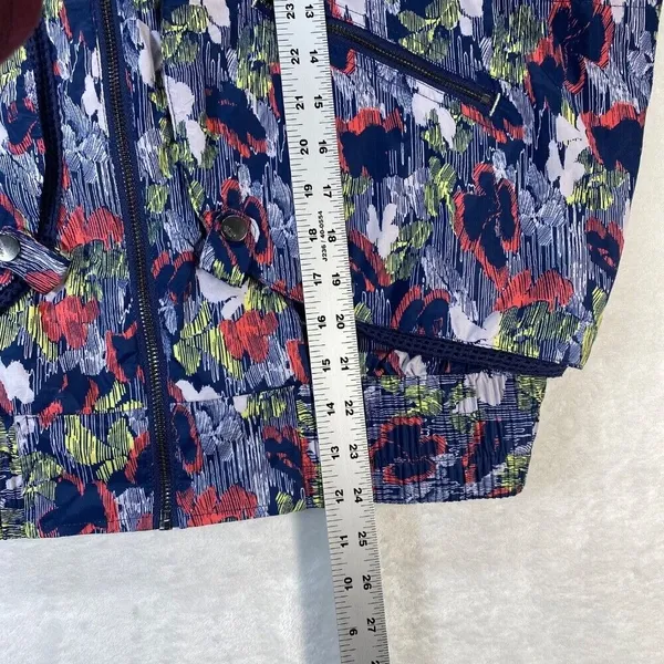 FP Movement‎ Floral Print Vest Full Zip Sleeveless Jacket Lightweight L - Image 3