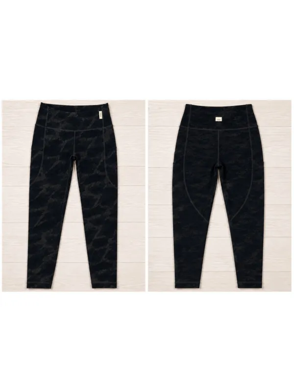 Vuori‎ The Rise The Shine Leggings XS Black Camo High Rise Pockets - Image 7