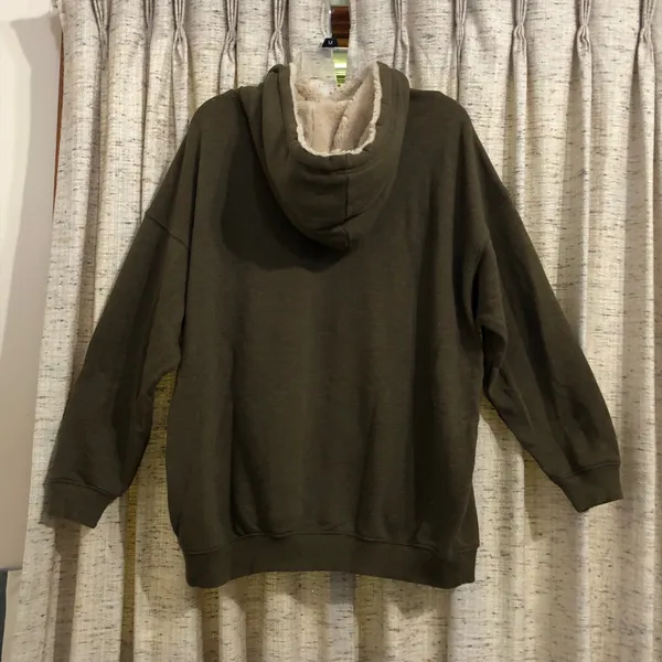 Aerie Faux Fur Lined Hood Oversized Sweatshirt Hoodie - Image 6