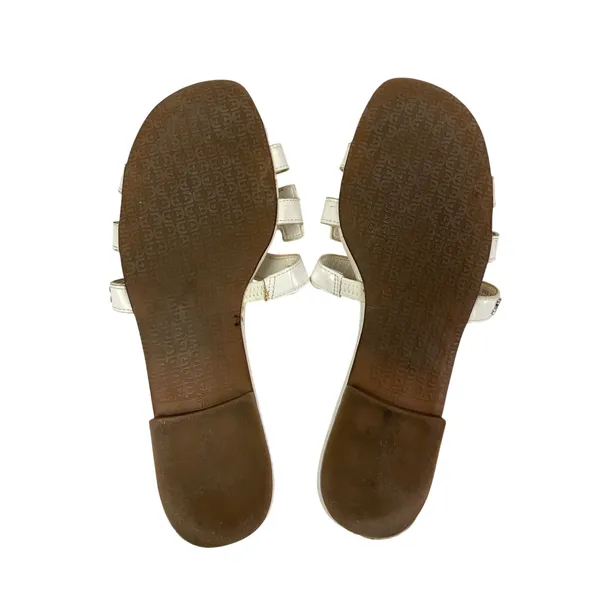 Sam Edelman Women's White Double E Straps Square Toe Bay Flat Slides Sandals 9.5 - Image 4