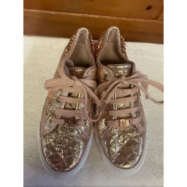 G by Guess Backerett sneakers metallic rose gold Sz 6.5 - Image 6