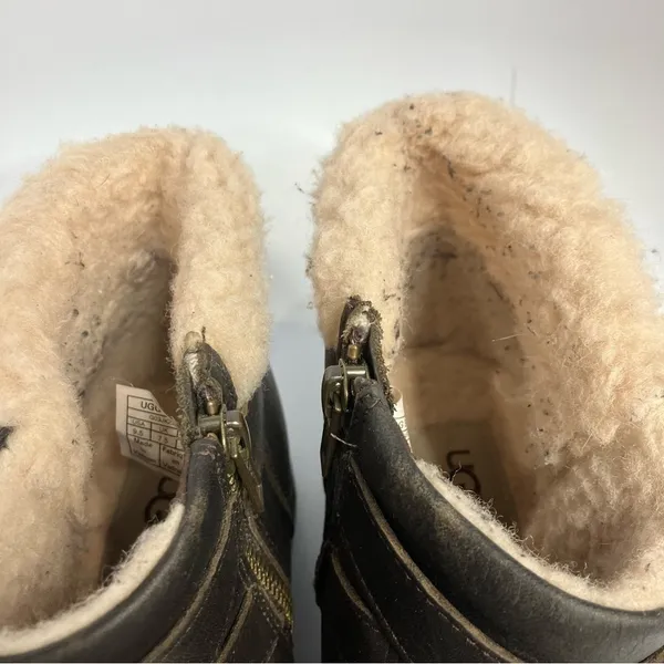 UGG Benson boot oiled leather shearling‎ lined waterproof size 9.5 - Image 7