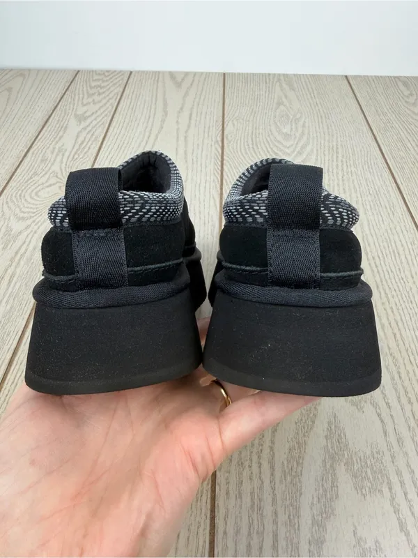 Koolaburra by UGG Women's Burree Platform Slippers US5 Black & Grey Trim $90 - Image 6