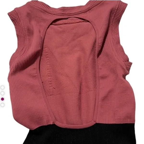 FP Movement by Free People Pink Bodysuit with Black Accents NWT - Image 4
