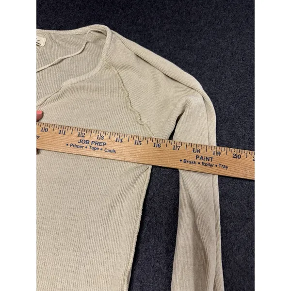 FREE PEOPLE We the Free' Thermal Long Sleeve Top XS‎ IVORY boho - Image 8