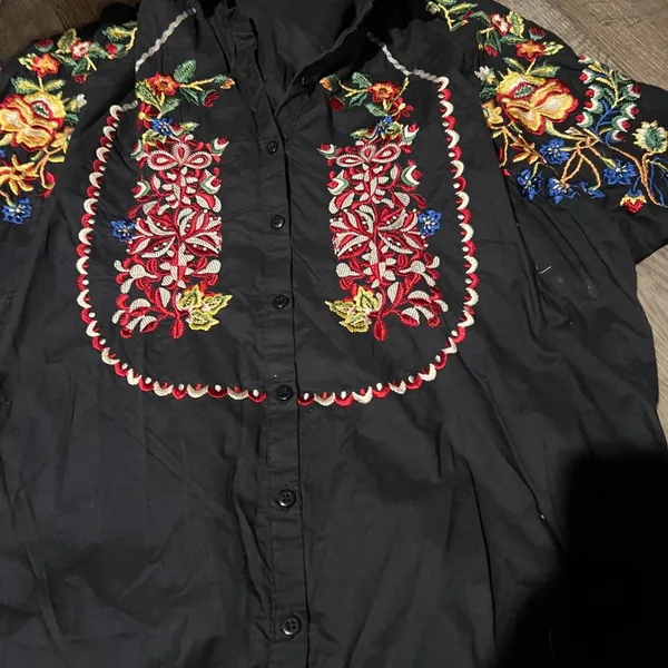 Khaadi embroidered blouse‎ size M Black Size M - Image 11