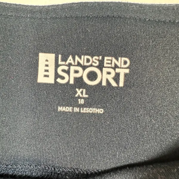 Lands End Sport Navy Blue Bike Shorts XL 18 Compression Athletic Yoga‎ Shorts - Image 4