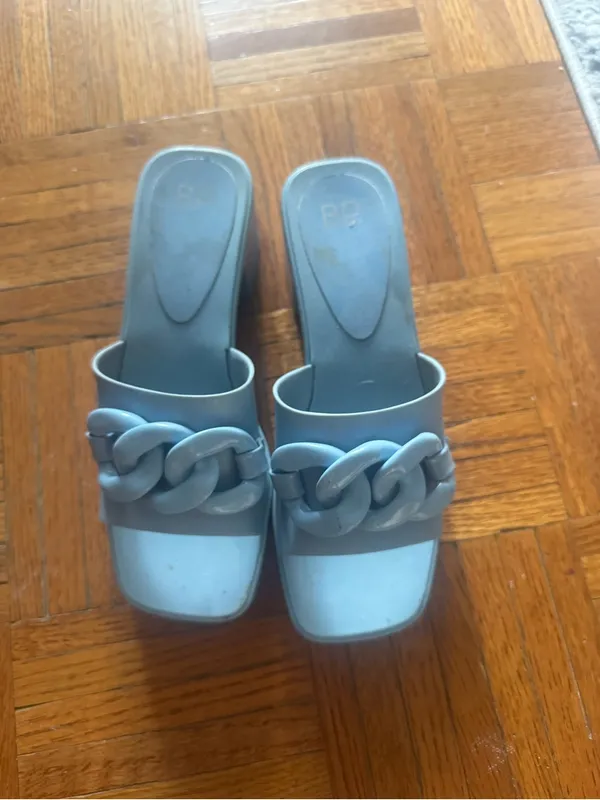 BP. Lollie Blue Jelly Platform Sandals - Image 2