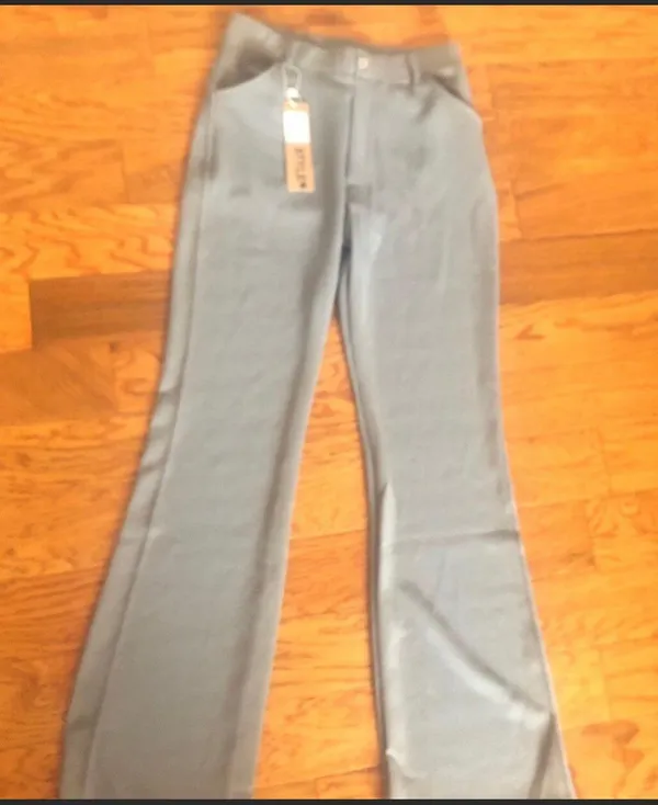 Grey Stretch Bootcut Flare Leg Pants Gray Size M - Image 2