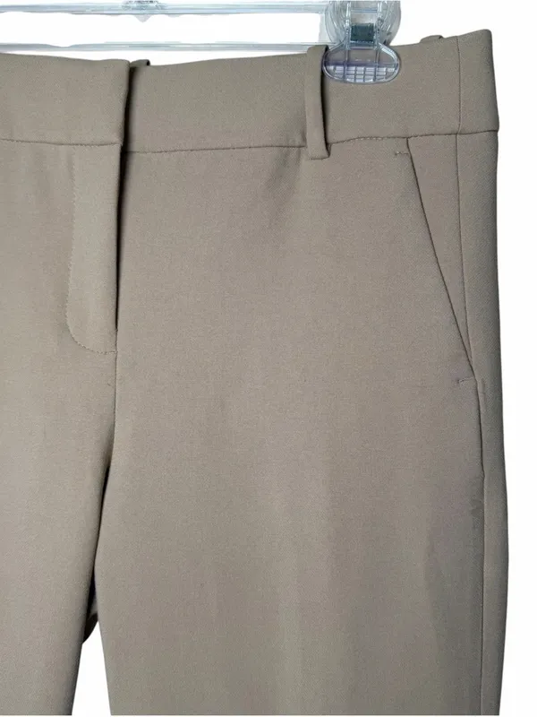 J.Crew Cameron Pants Women’s Sz 8 Tan Khaki Cropped Slim Stretch Ankle Trousers - Image 4
