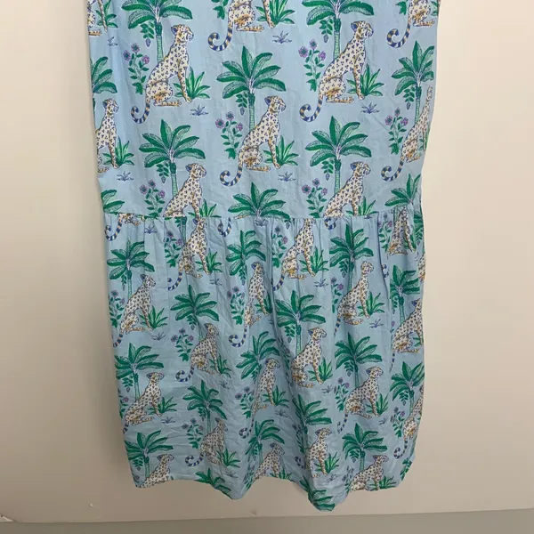 PrintFresh Brunch Dress in Leopard Mirage Organic Cotton Womens XS New - Image 7