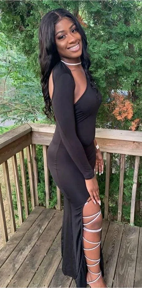 NEW Black Elegant Formal One Shoulder Evening Maxi Dress XL - Image 2