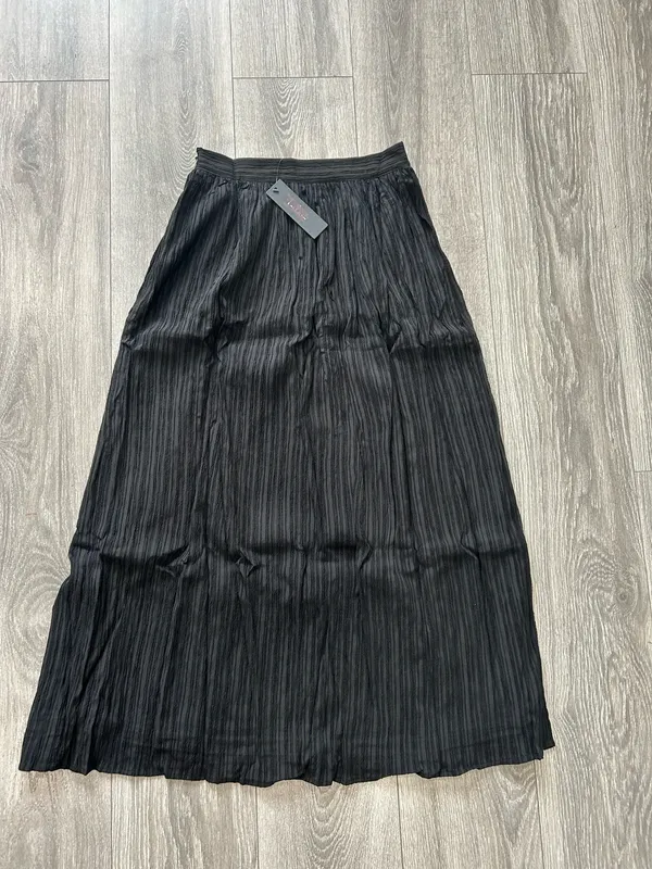 New Lulus Midsummer Memories Black Mid-Rise Maxi Skirt Size Small MSRP $45 - Image 7