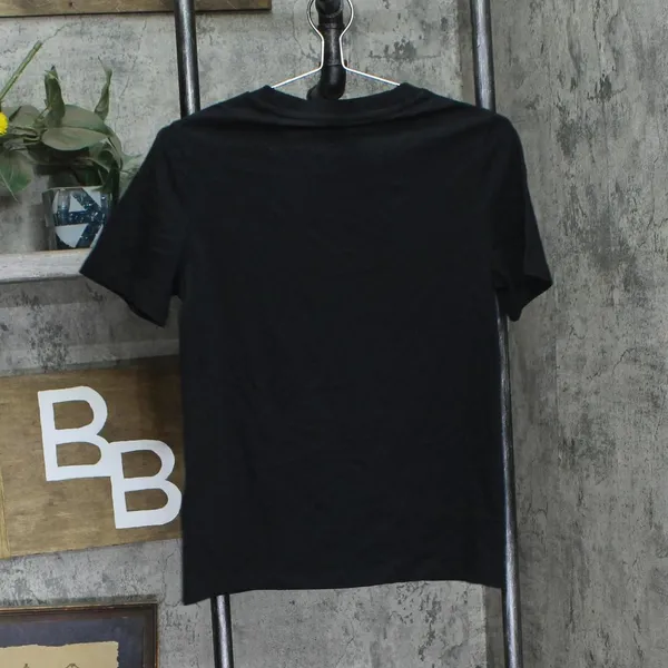 NWT Reebok Womens Logo Cotton Graphic T-Shirt Tee IT8891 Black XS - Image 3