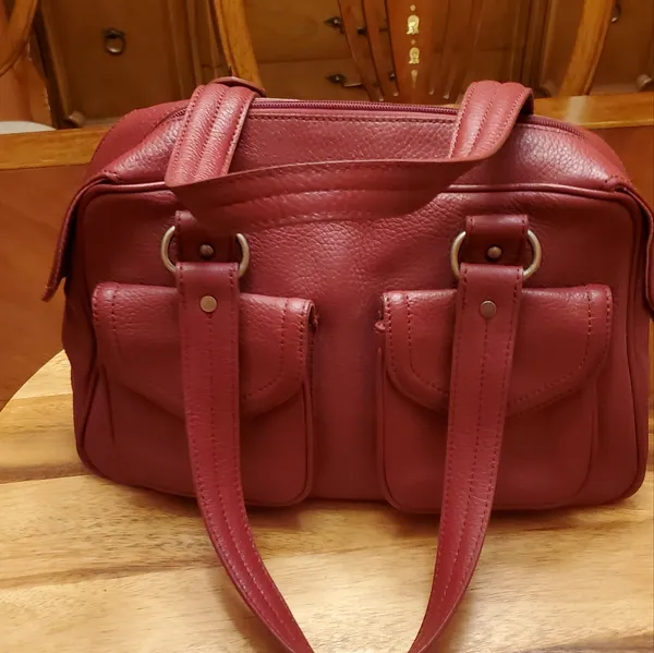 Casual Corner Burgundy Handbag Purple - Image 2