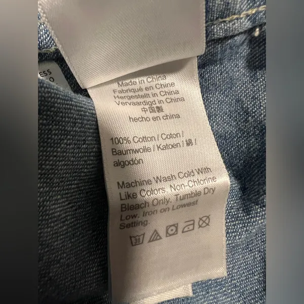 J. Crew JCrew Reimagined Western Button Down Chambray‎ Blue Long Sleeve Pearl - Image 8