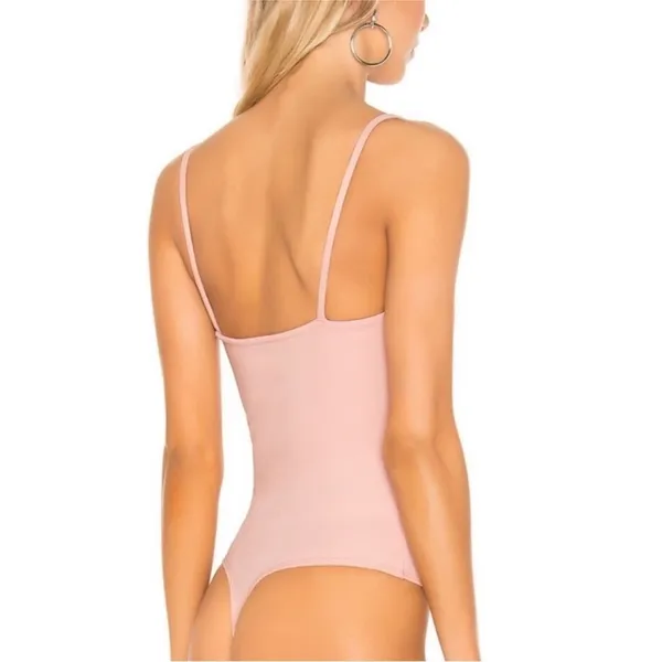 Lovers + Friends V Neck Thong Bodysuit in Pink Size‎ Extra Small - Image 2