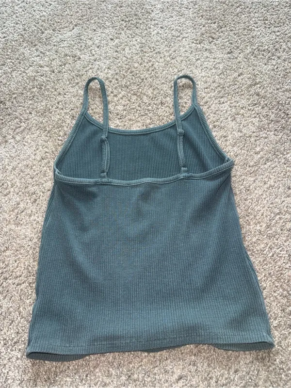 American Eagle - Ribbed Cami - Medium, Dark Green - Image 2