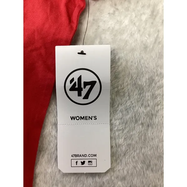 47 Brand Atlanta Braves Womens‎ T-Shirt Racer Red Graphic Tee Medium BB001TWPFEM - Image 4