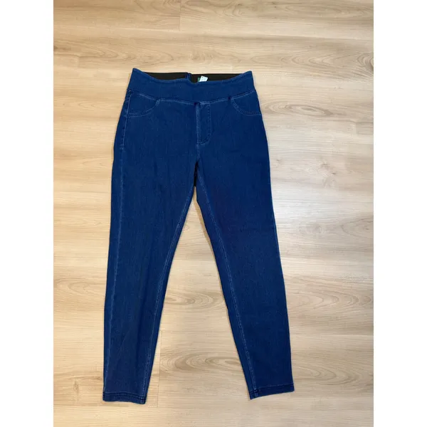 Halara Jeggings Blue L Womens Pull On High Waisted Stretch Denim Look - Image 4