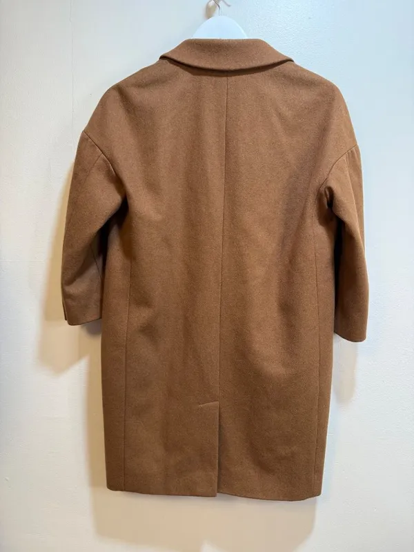 Cartonnier Brown Wool Blend Jacket Tailored Moody Professor Classic Tan Camel - Image 2