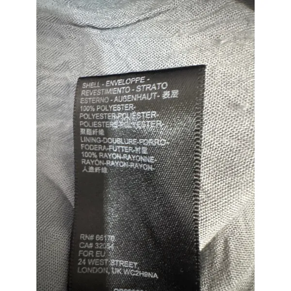 Urban Outfitters Grey Crinkled Midi Skirt Back Slit Size 8 Steel Grey Textured - Image 7