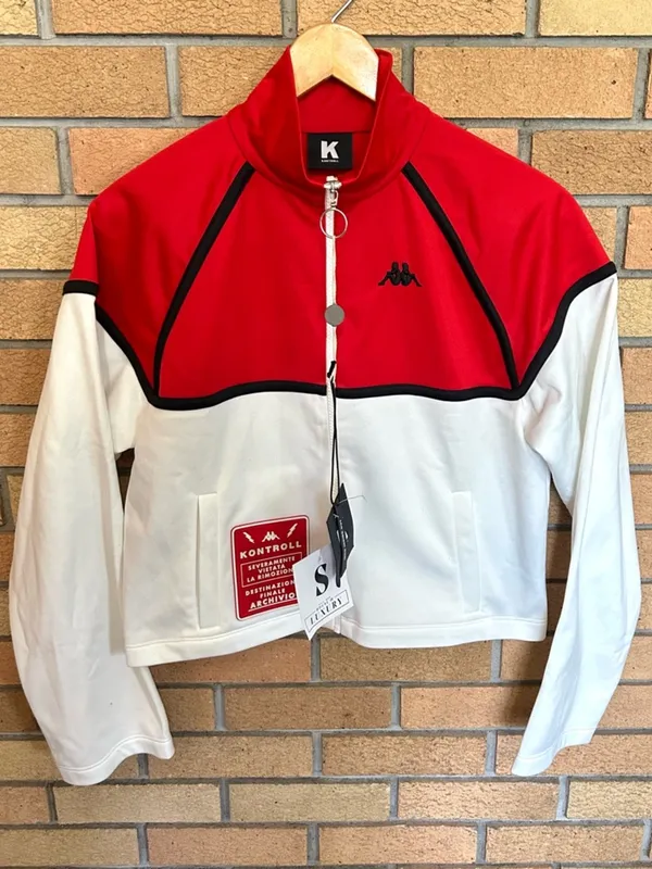 NWT Kappa Kontroll Women’s Cropped Full Zip Felpy Crop Jacket Colorblock Size S - Image 4