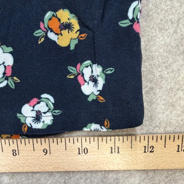 Caralyn Mirand x The Drop Navy Floral Print Wide‎ Leg Viscose Pants Small Boho - Image 8