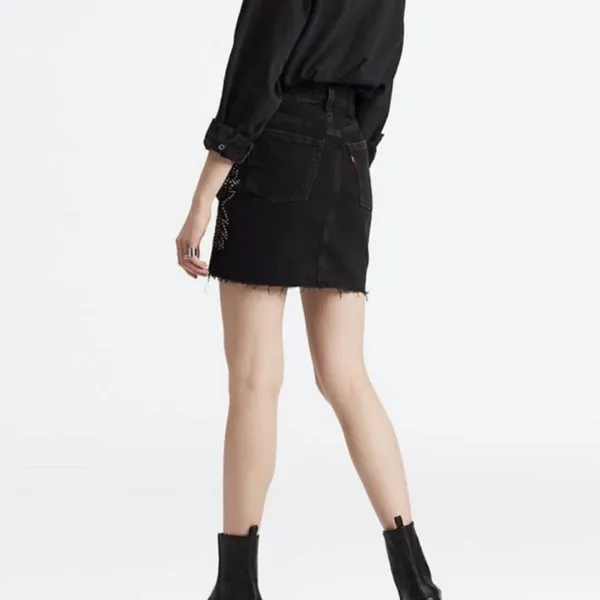 {Levi's} High Rise Deconstructed Button Fly Skirt - Image 4